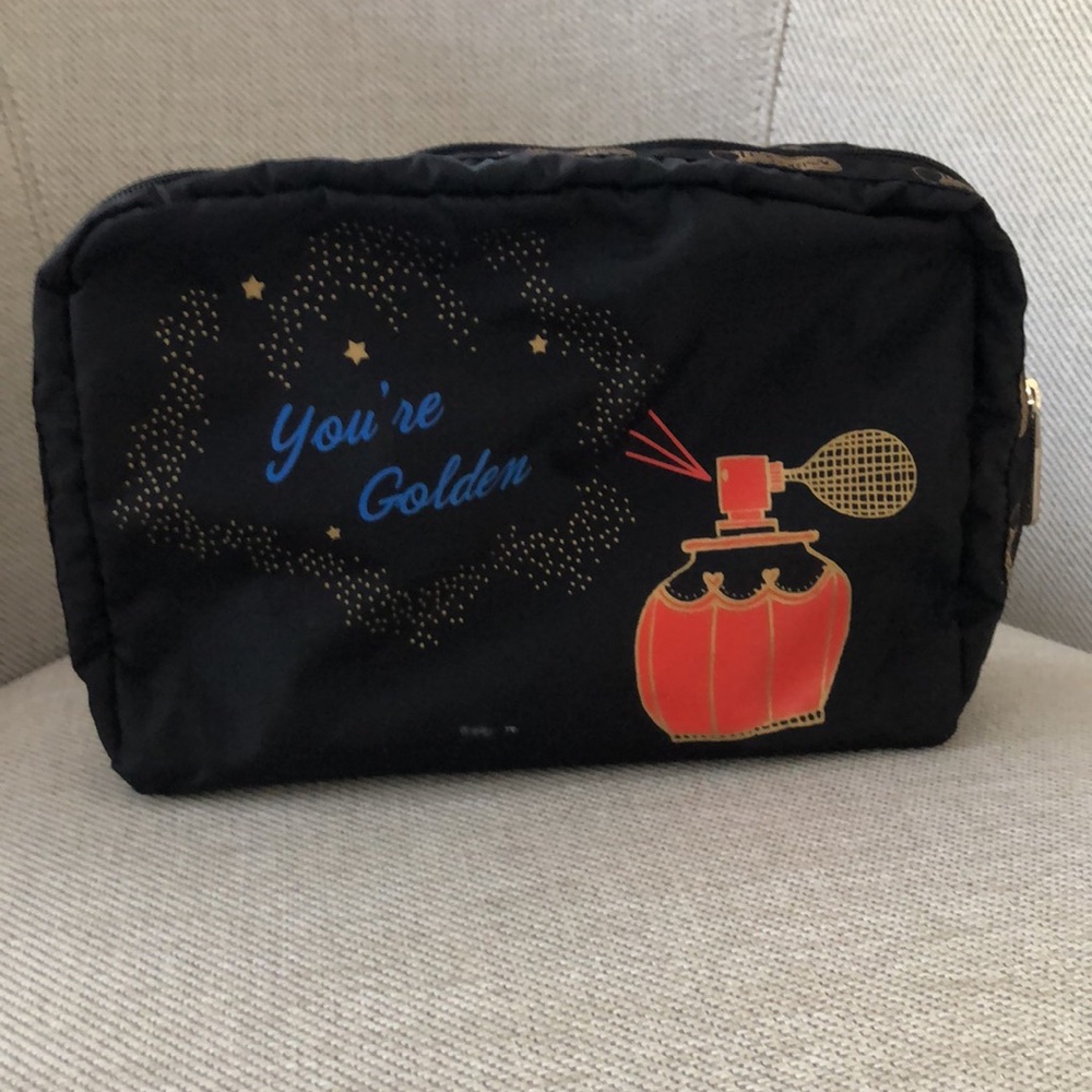 LeSportsac You're Golden Perfume Cosmetic Clutch Bag Zip Case